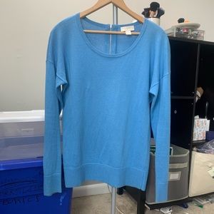 LOFT Ann Taylor Blue Scoop Neck Sweater